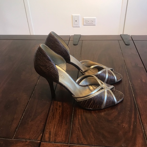 Aldo animal like brown leather heels - Picture 2 of 5